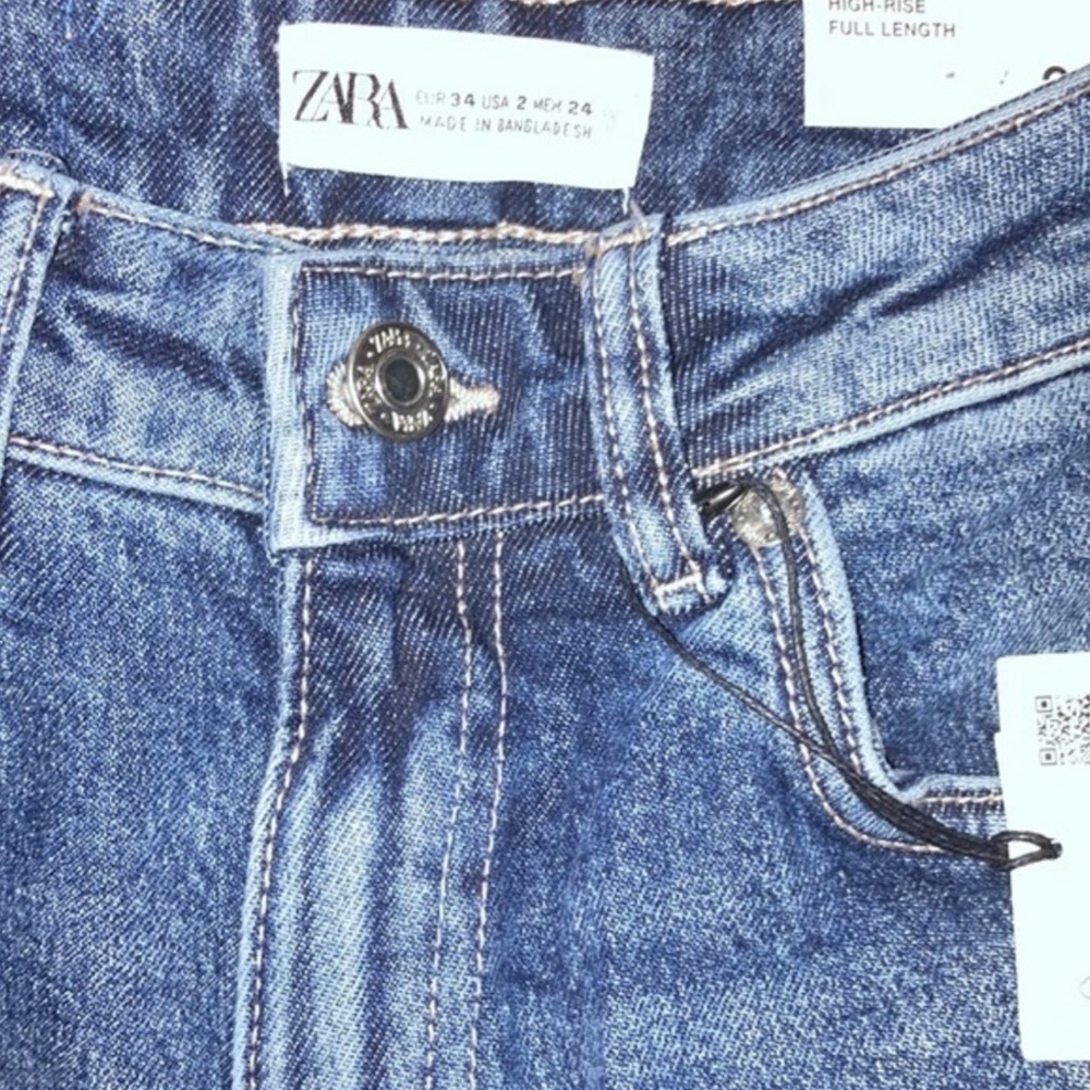 ZARA Split Slim Full Length Jeans Blogger Insta Favorite - Picture 7 of 12